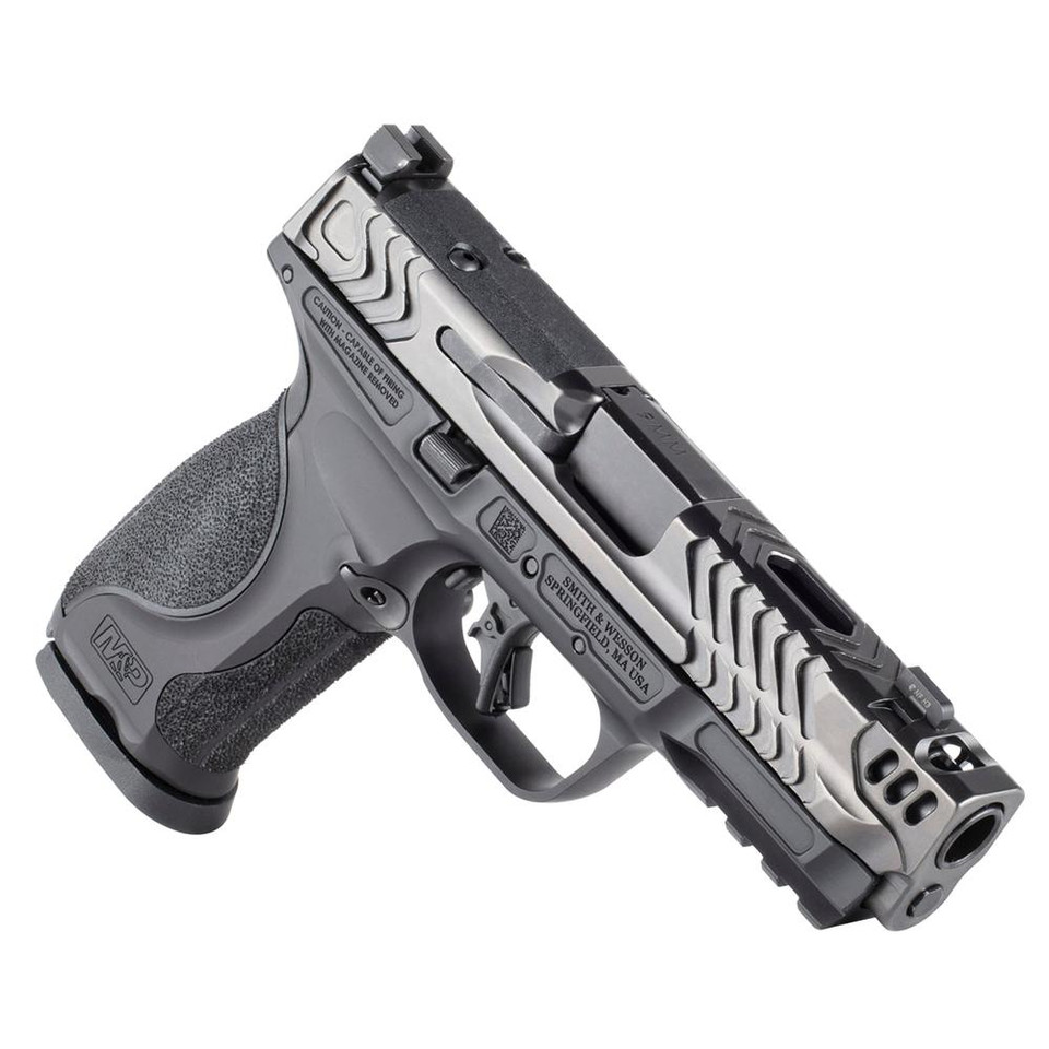 Image of S&W Performance Center M&P M2.0 Full Size Aluminum Framed Pistol 9MM 4.22" Ported Barrel Optics Ready No Safety - in Black with SKU: SW13987
  Experience unparalleled shooting performance with the new Performance Center M&P9 M2.0 Metal Carry C...