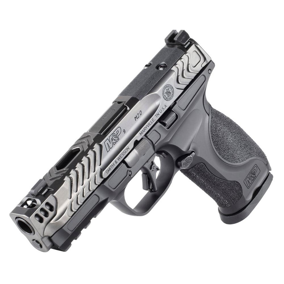 Image of S&W Performance Center M&P M2.0 Full Size Aluminum Framed Pistol 9MM 4.22" Ported Barrel Optics Ready No Safety - in Black with SKU: SW13987
  Experience unparalleled shooting performance with the new Performance Center M&P9 M2.0 Metal Carry C...