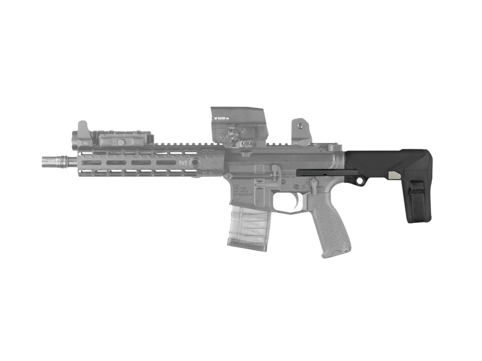 The HBPDW™ Pistol Brace by Q® offers a compact, lightweight, 3-position adjustable design for AR-15 builds. Compatible with mil-spec lowers. Made in the USA.