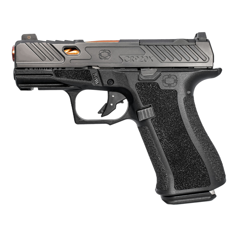 Image of Shadow Systems CR920X ELT 9MM Bronze/Black 15RD 1D with Product SKU: SS-5011
  Discover the Shadow Systems CR920X, an exceptional 9mm Luger pistol that redefines concealability without compromising performance. This ultra-thin, high-capacity f...