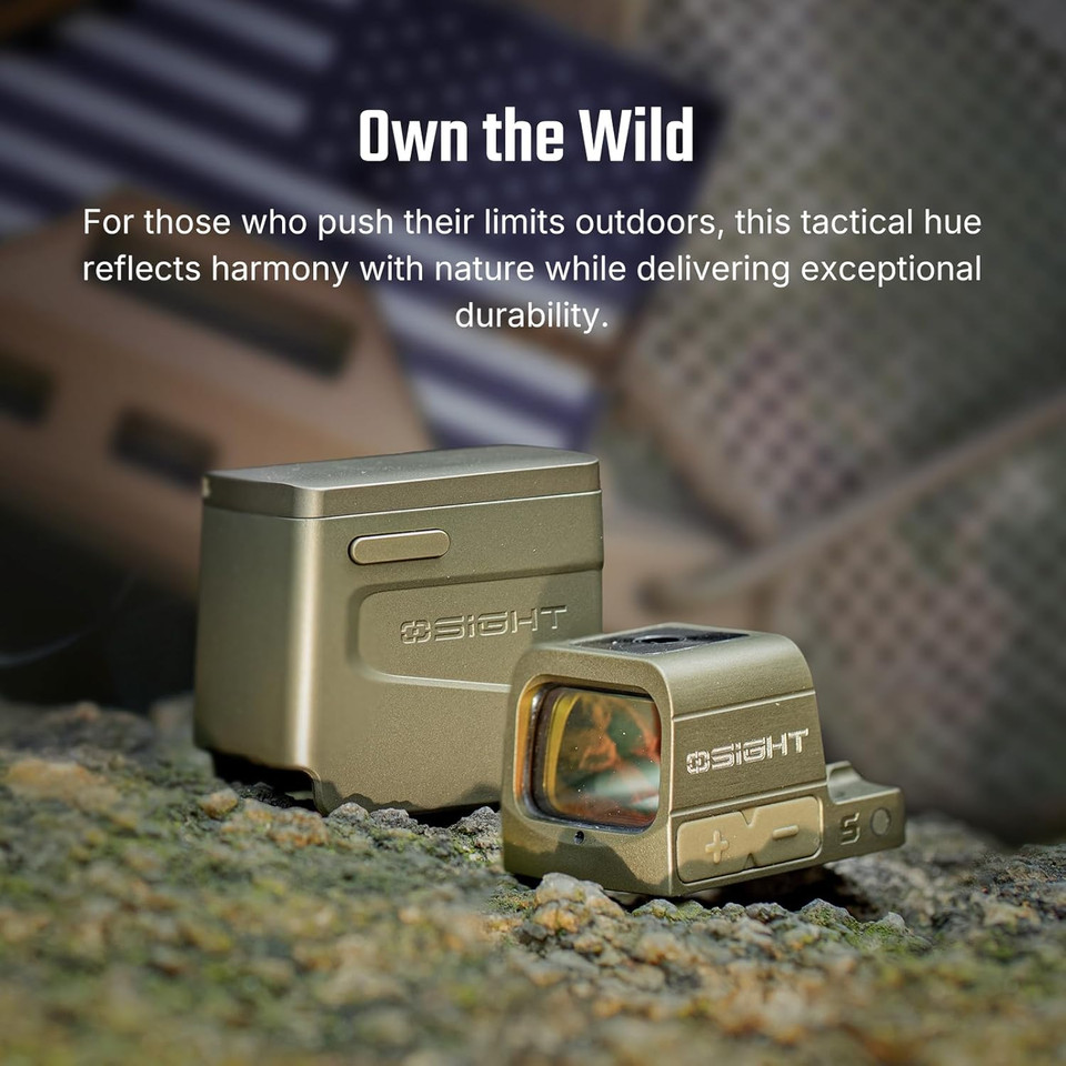 Osight S reflex red dot sight with rechargeable battery, magnetic charging cover, and RMSc footprint. Multi-reticle optic built for concealed carry and performance.