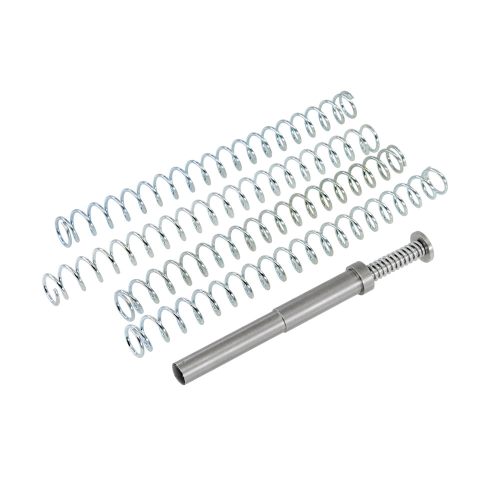 DPM Mechanical Recoil Reduction System for S&W M&P 4.6” (10mm & .45 Auto) — direct-fit captured guide rod with four tuneable external springs. Reduces felt recoil, protects slide/frame, and improves follow-up speed. Lifetime warranty; contact info@dpmsystems.com for custom fit questions.