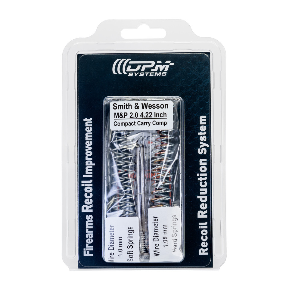 DPM Captured Recoil Reduction System for S&W M&P Carry Comp 4.22” adjustable multi-spring guide rod that reduces recoil, protects slide/frame, and improves follow-up speed. Lifetime warranty.