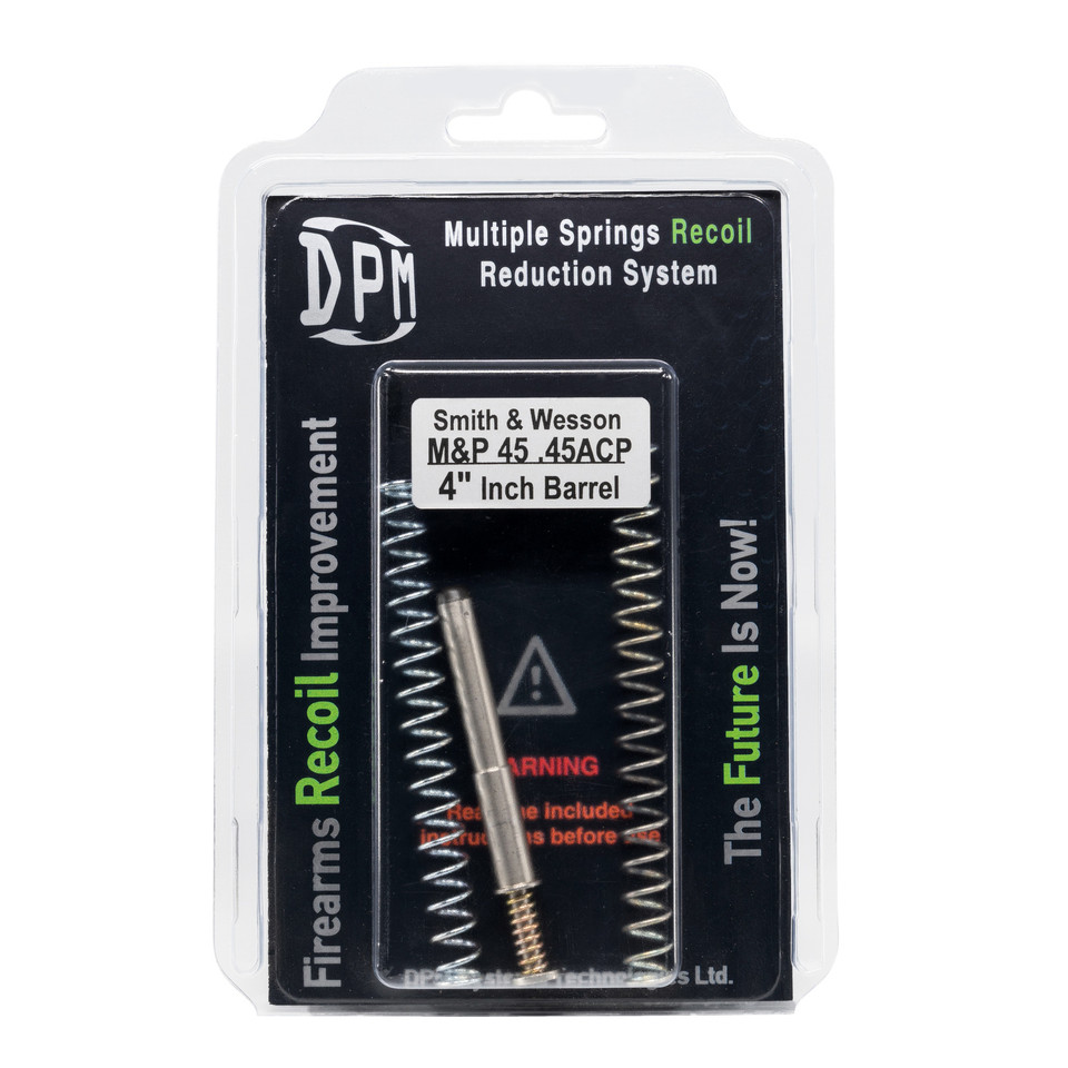 Upgrade your Smith & Wesson M&P 45 4" .45 ACP with the DPM Mechanical Recoil Reduction System. Cut recoil, boost accuracy, and protect your frame with this easy-install multi-spring kit. Includes lifetime warranty. Order now at Terran Gear USA.
