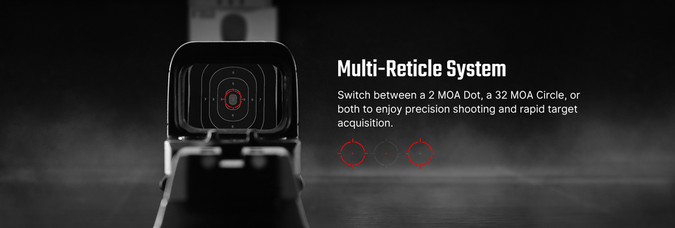 Olight SE Red Dot Sight with 2MOA dot and 32MOA circle MRS system is the newest and hottest RMSc RDS on the market today and directly competes with the Holosun EPS Carry with the highest quality materials at an unmatched price point.