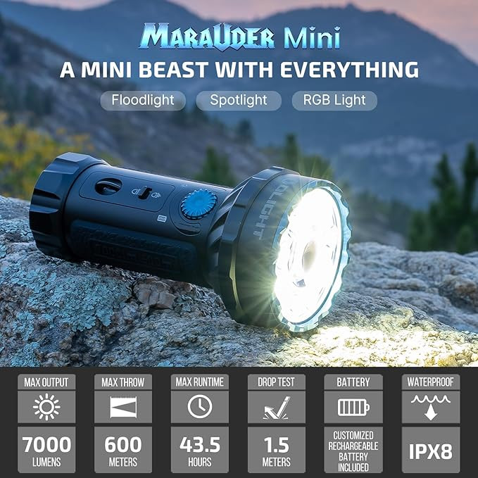 Olight Marauder Mini Rechargeable Handheld Flashlight