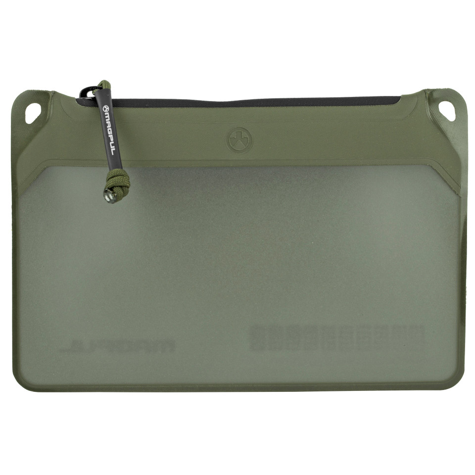 Magpul DAKA Window Pouch Small OD Green featuring a translucent window for easy content access.