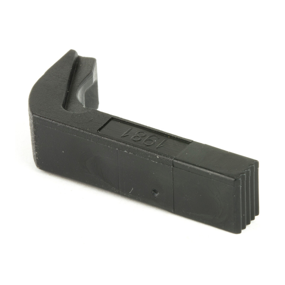 Glock Factory Extended Magazine Release 50955 for Gen 1–3 models. Genuine OEM part designed for faster mag changes on Glock pistols. Fits G17, G19, G22, G23, G26, G27, G31, G32, G33, G34, G35, G37, G38, G39 1981