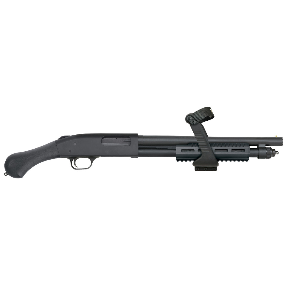 Mossberg Maverick 88 shotgun, 12 gauge, 18.5" barrel, top folding stock.