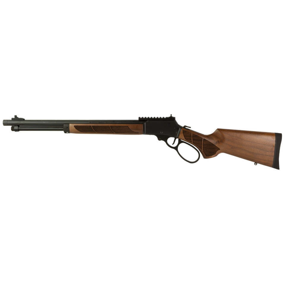 S&W Model 1854 .44MAG 19.25" lever-action rifle, stainless steel, walnut stock, Picatinny rail.