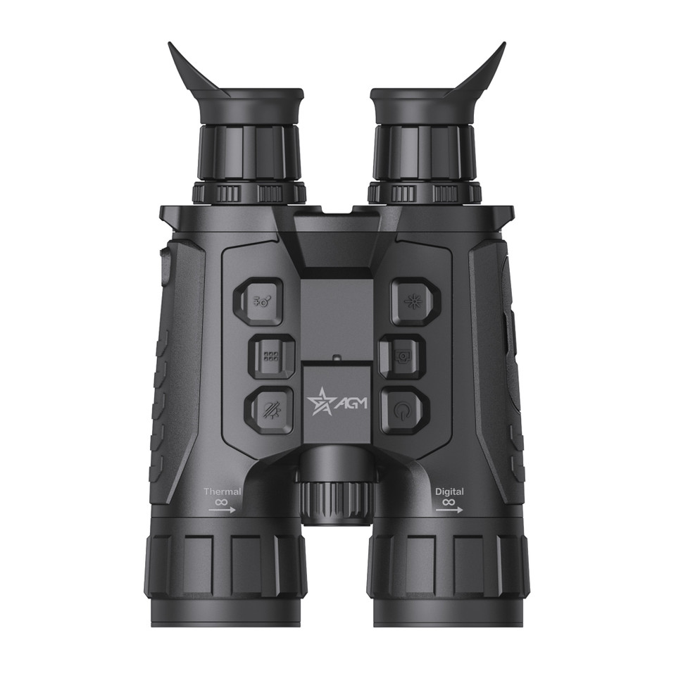 AGM ObservIR LRF 50-640 thermal and digital binocular with 1000m laser rangefinder.