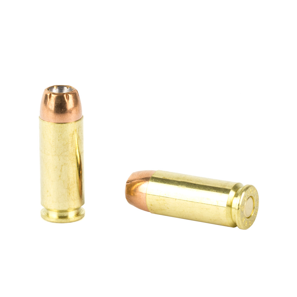 Sellier & Bellot 10mm 180gr JHP pistol ammo for self-defense and competition.