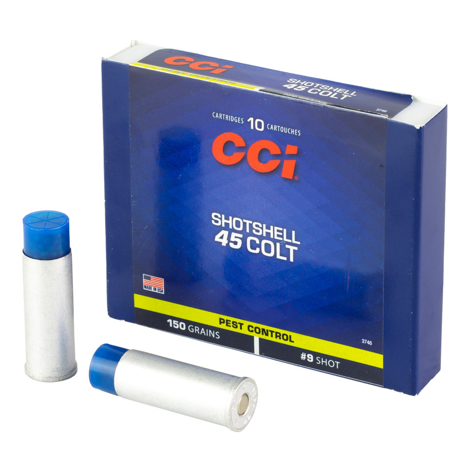 CCI Shotshell 45LC 150gr Shotshell #9 for pest control and plinking, 10 rounds.