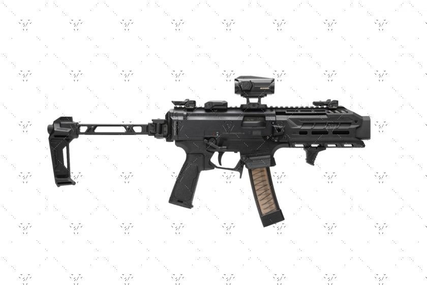 Strike Industries FSA Dual Folding Adapter – Stabilizer Edition for 1913 Picatinny platforms. Folds left or right, positive lock, quick deployment, under 10 oz, steel and aluminum construction, QD sling mount, modular stabilizer-to-stock upgrade option.