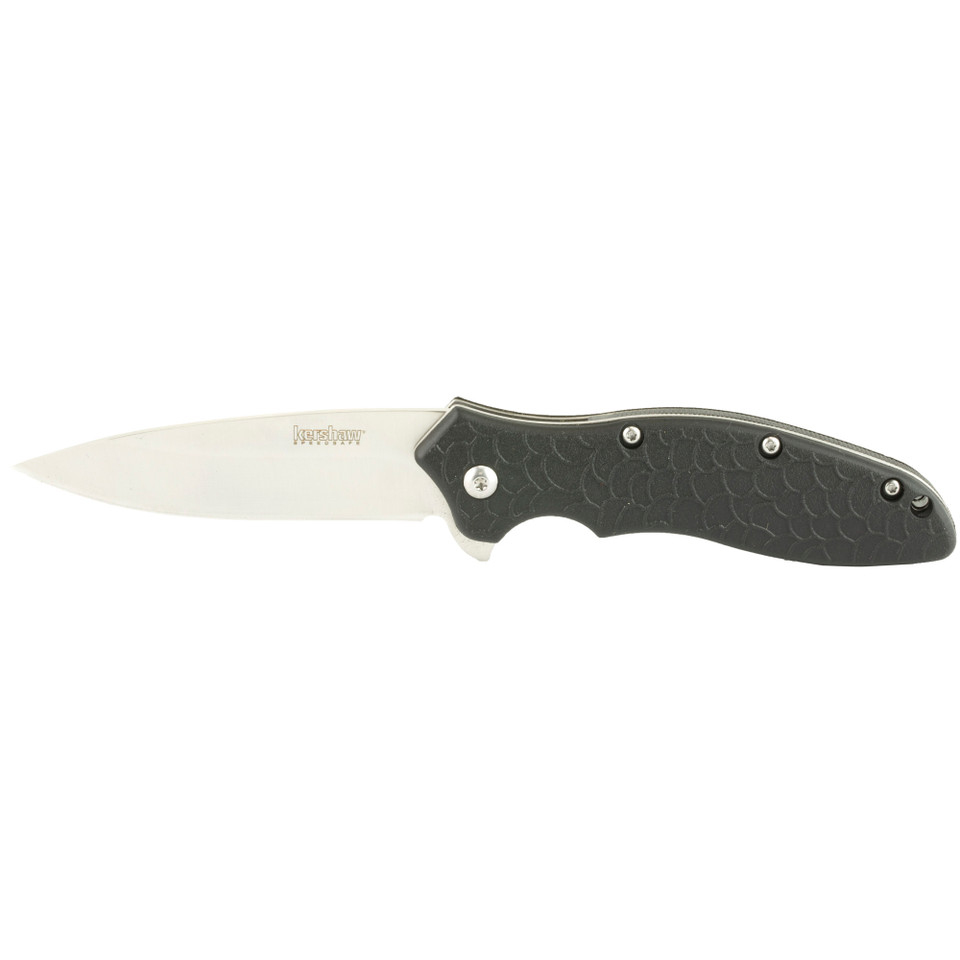 Kershaw Leek knife with olive drab handle and assisted opening.