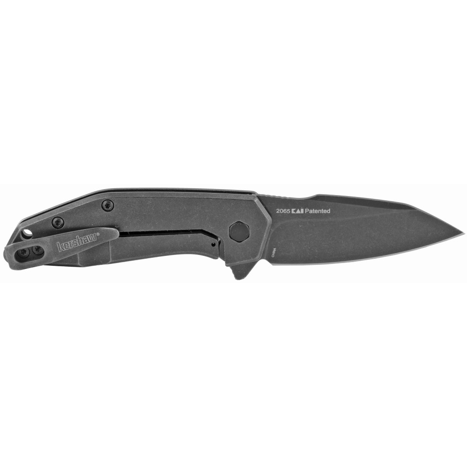 Kershaw Gravel folder with black stonewash finish and frame lock.
