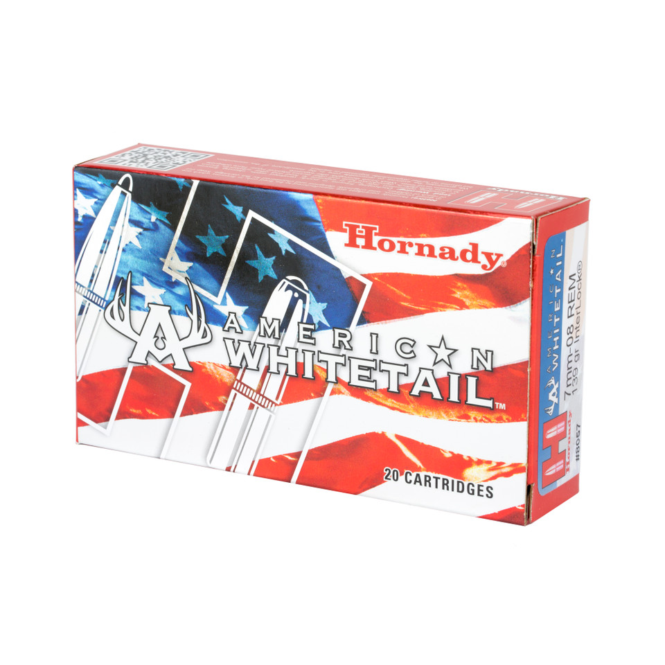 Hornady American Whitetail 7MM-08 139gr InterLock Soft Point 20rd box