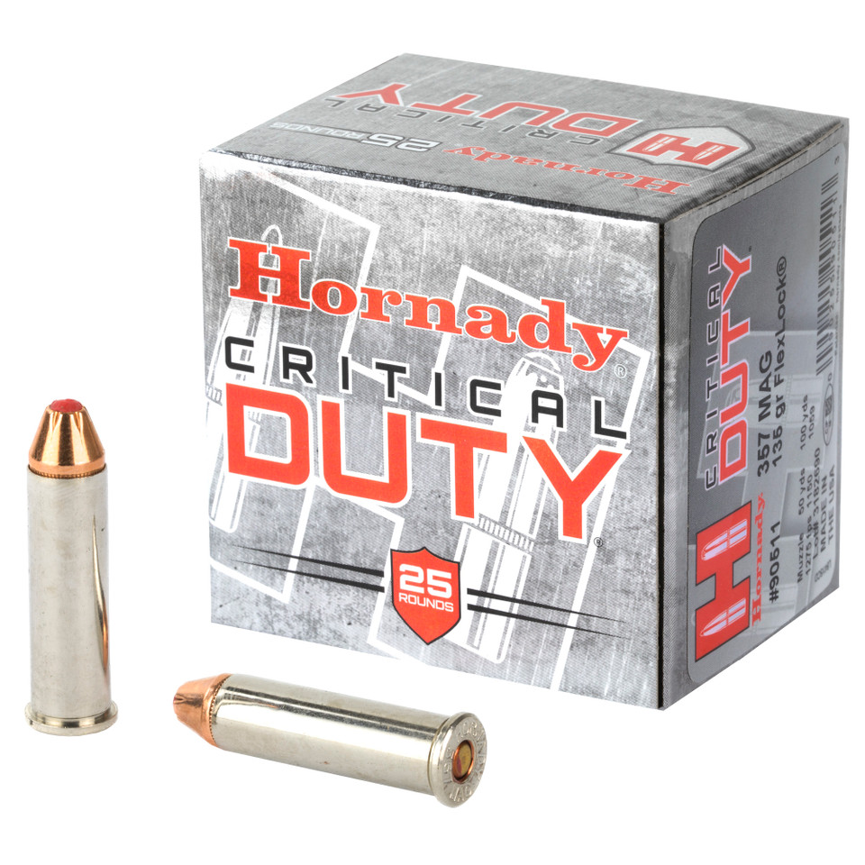 Hornady Critical Duty 357MAG 135gr FlexLock Duty ammunition box