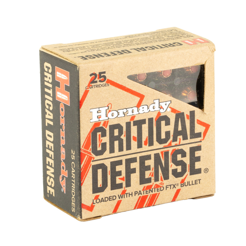 Hornady Critical Defense 9MM Makarov 95gr FTX ammunition box