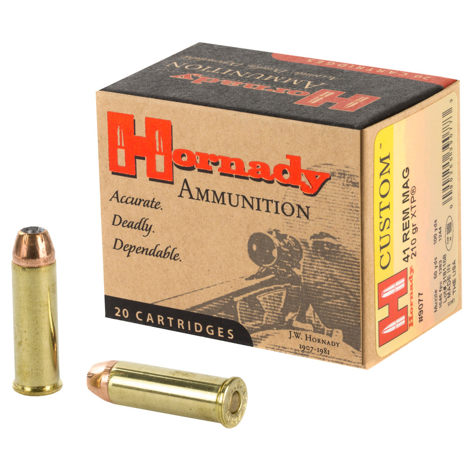 Hornady Custom 41 Mag 210gr XTP ammunition box