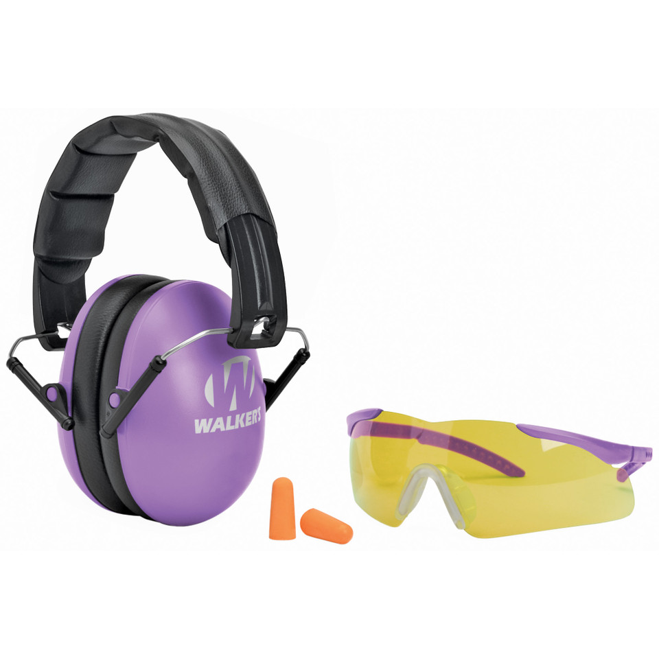 Walker's Female Combo Kit in Purple with Ear Protection and Glasses