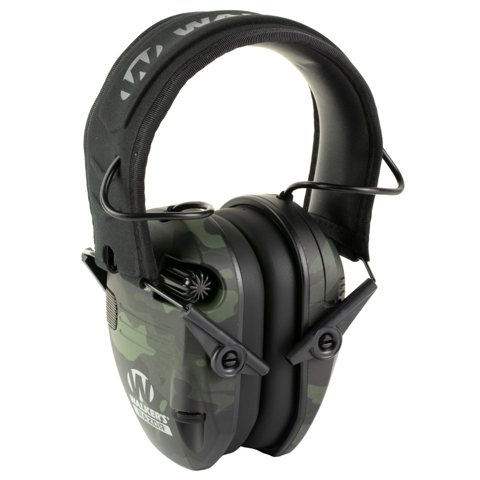 Walker's Razor Slim Electronic Earmuffs in Multicam Black