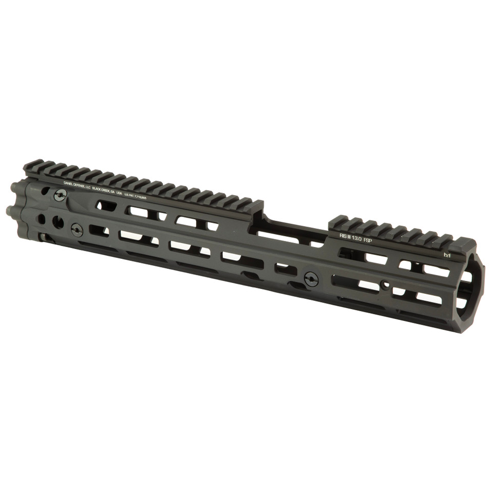 Daniel Defense RIS III 13" Black M-LOK Rail System for enhanced accuracy and modularity.