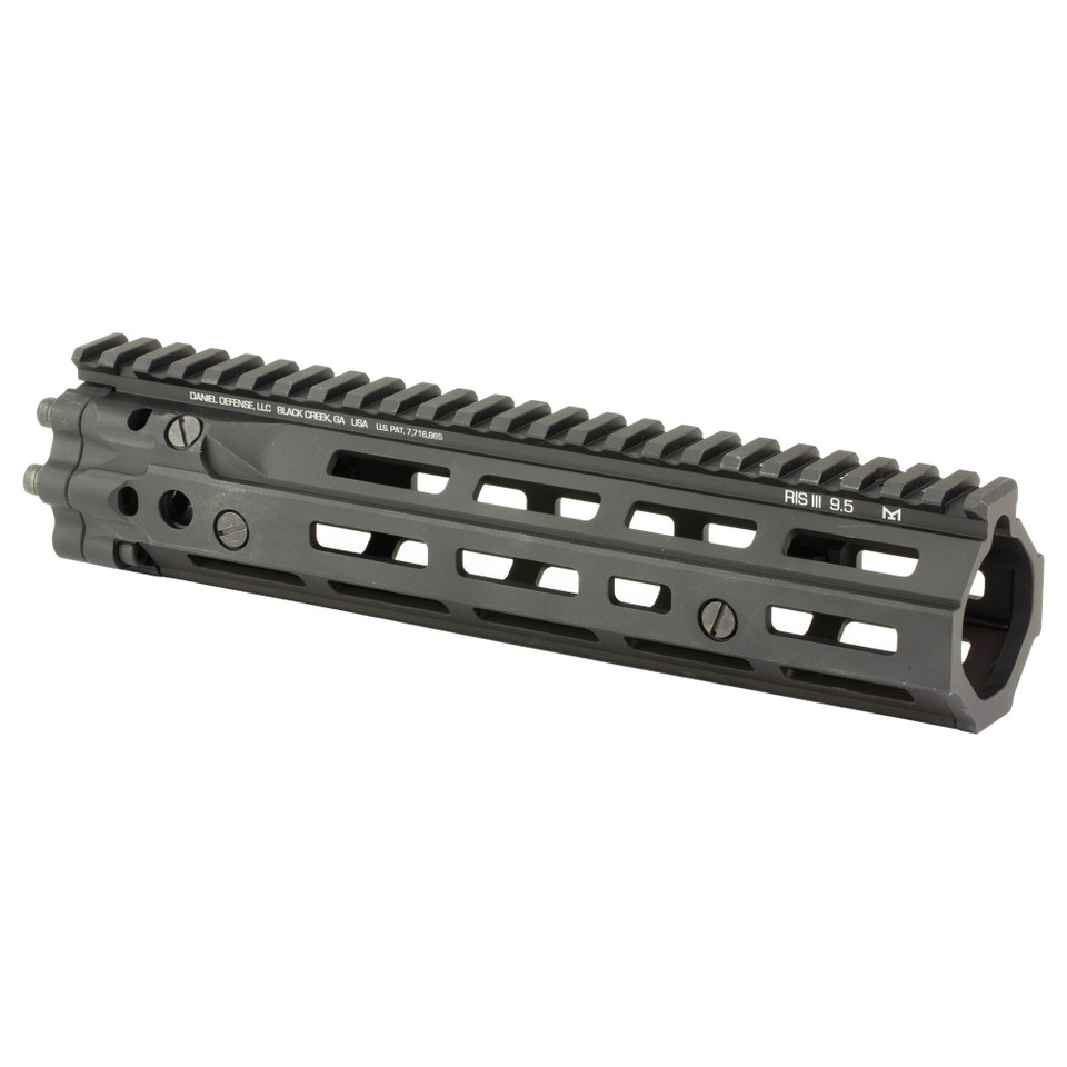 Daniel Defense RIS III 9.5" Black M-LOK Rail System for enhanced versatility and accessory mounting.