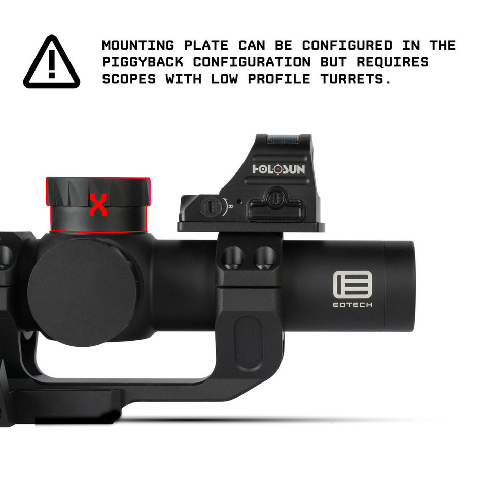 Monstrum Sidewinder Series 30mm Scope Mount with 45 Degree Canted Red Dot Sight Base