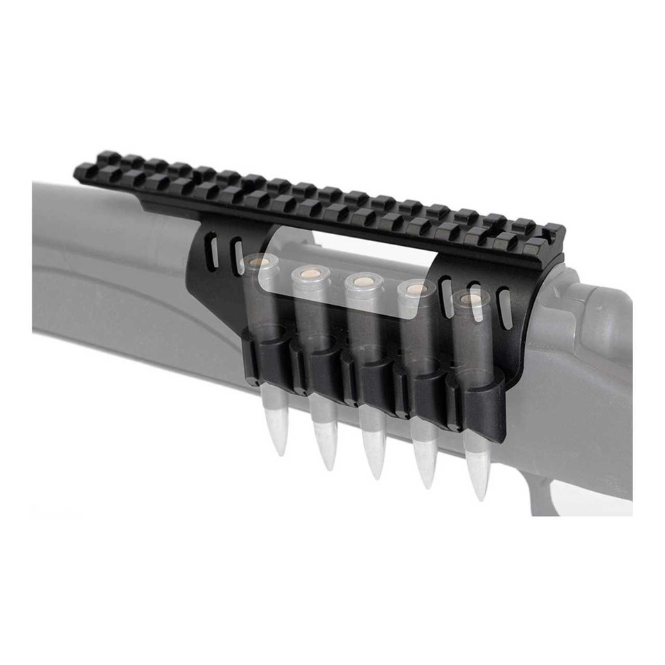 Picatinny Mount with Ammo Side Saddle for Remington 700 Short Action Rifles | Compatible with 243/308/7mm-08