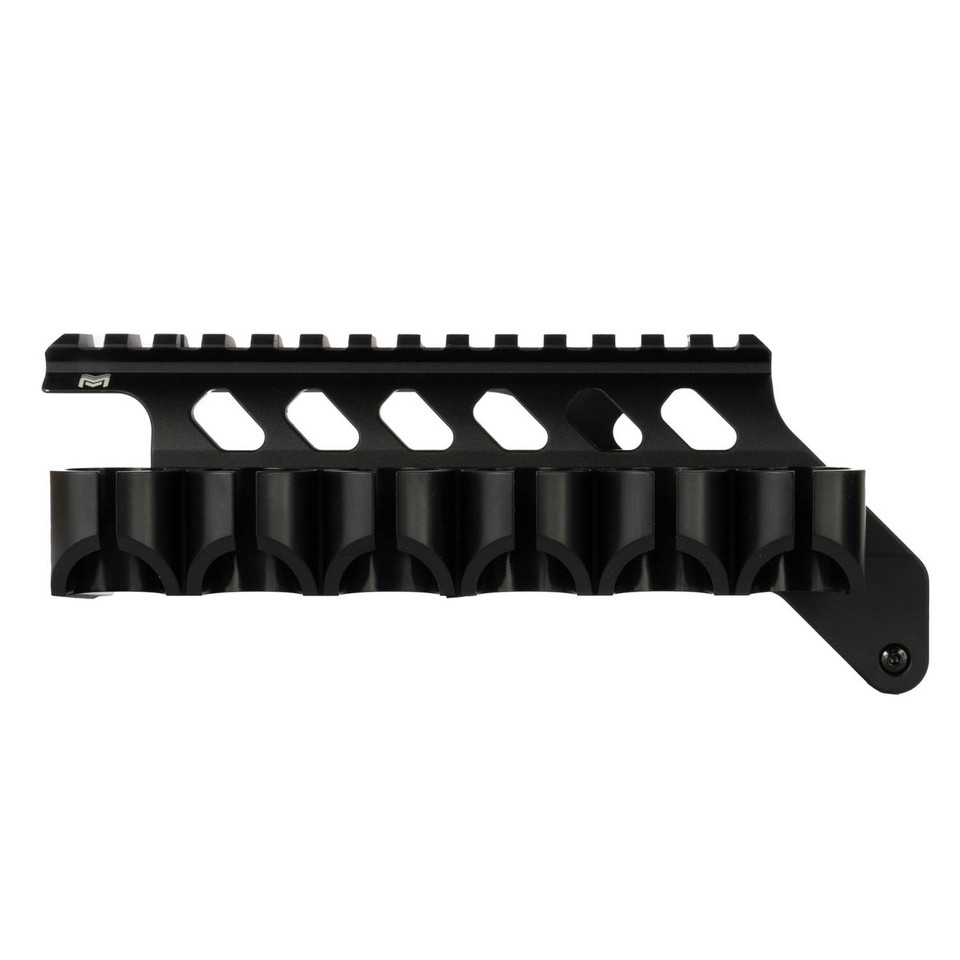 Ruger 10/22 extended 14-slot Picatinny rail mount with level bubble.