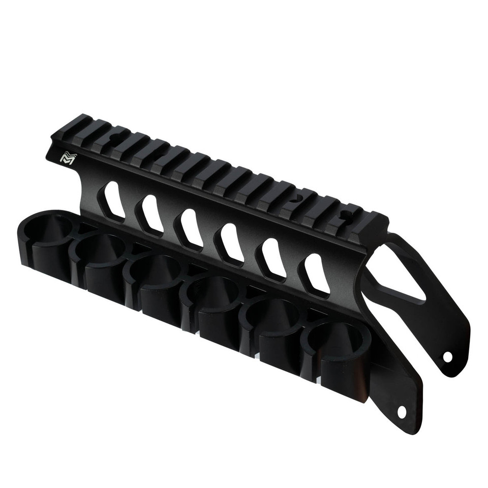 Ruger 10/22 extended 14-slot Picatinny rail mount with level bubble.
