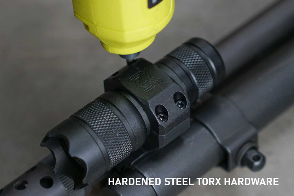 Picatinny rail mount with ammo side saddle for Remington 700 rifles.