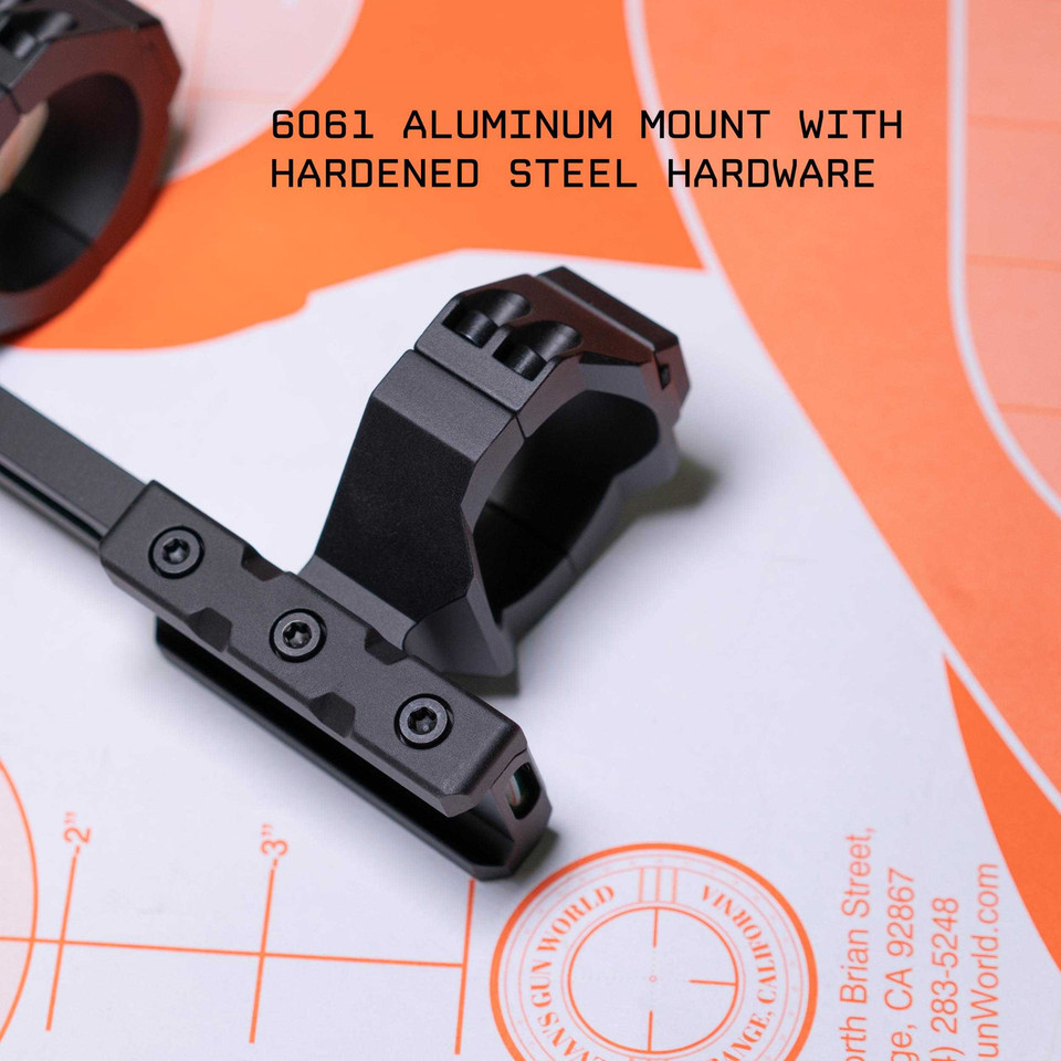Monstrum 45-degree offset Picatinny rail mount for M-LOK systems.
