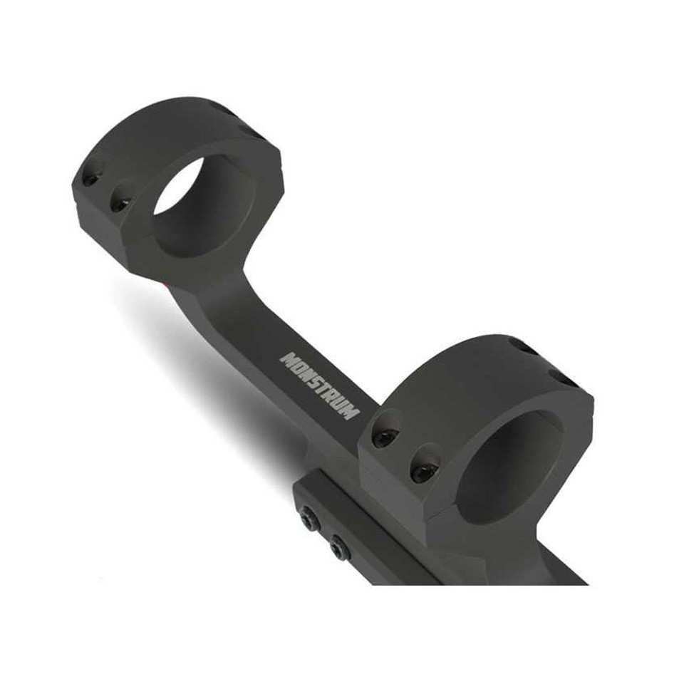 34mm scope ring mount with RMR footprint piggyback, black.