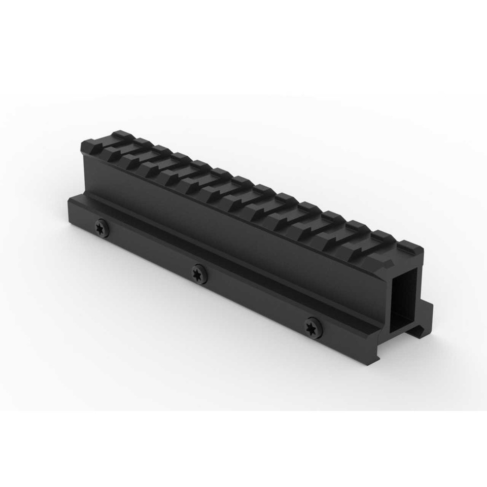 Lockdown Series V3 lightweight riser mount, 13-slot, adjustable height.