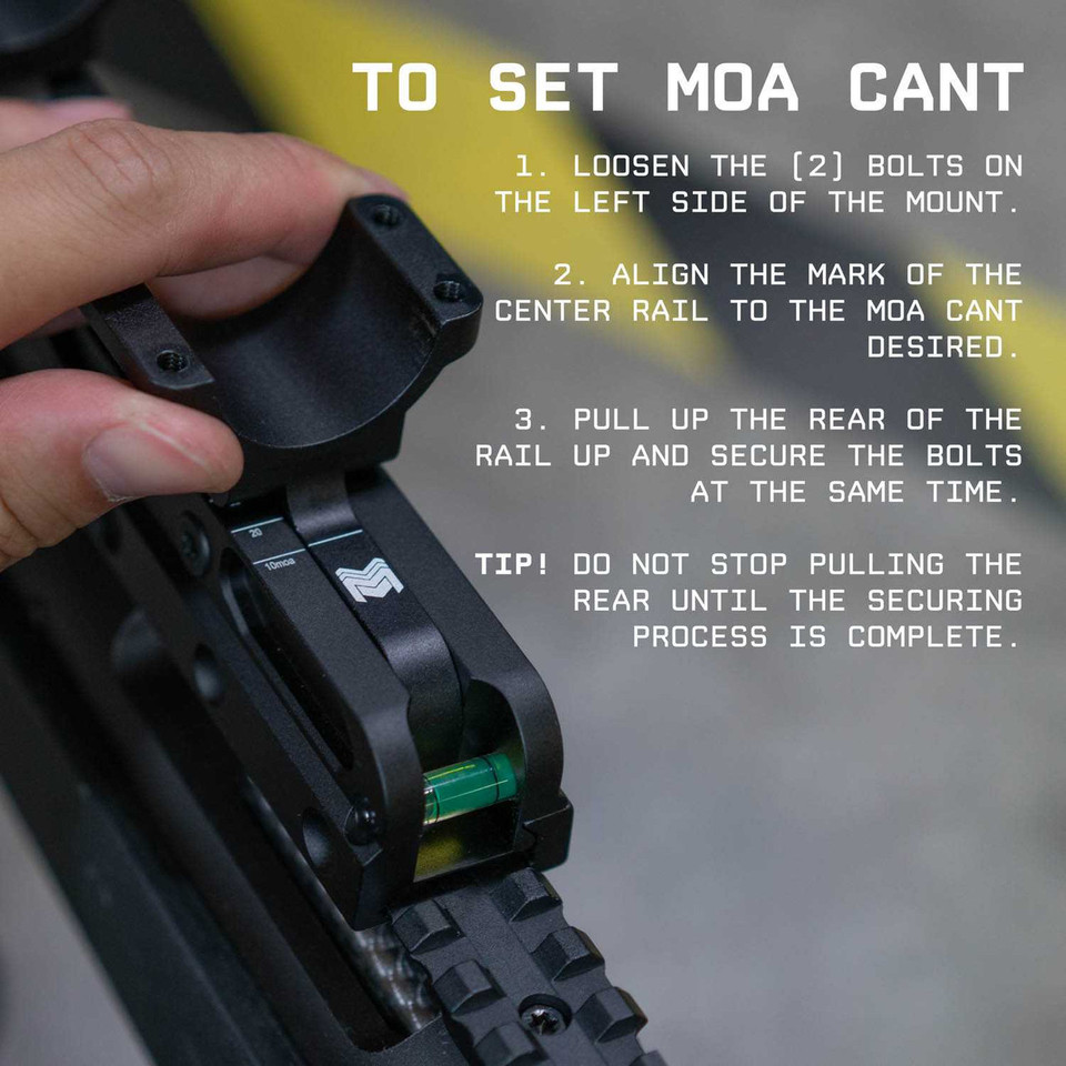 Monstrum Balrog adjustable scope mount with integrated bubble level, 30mm.