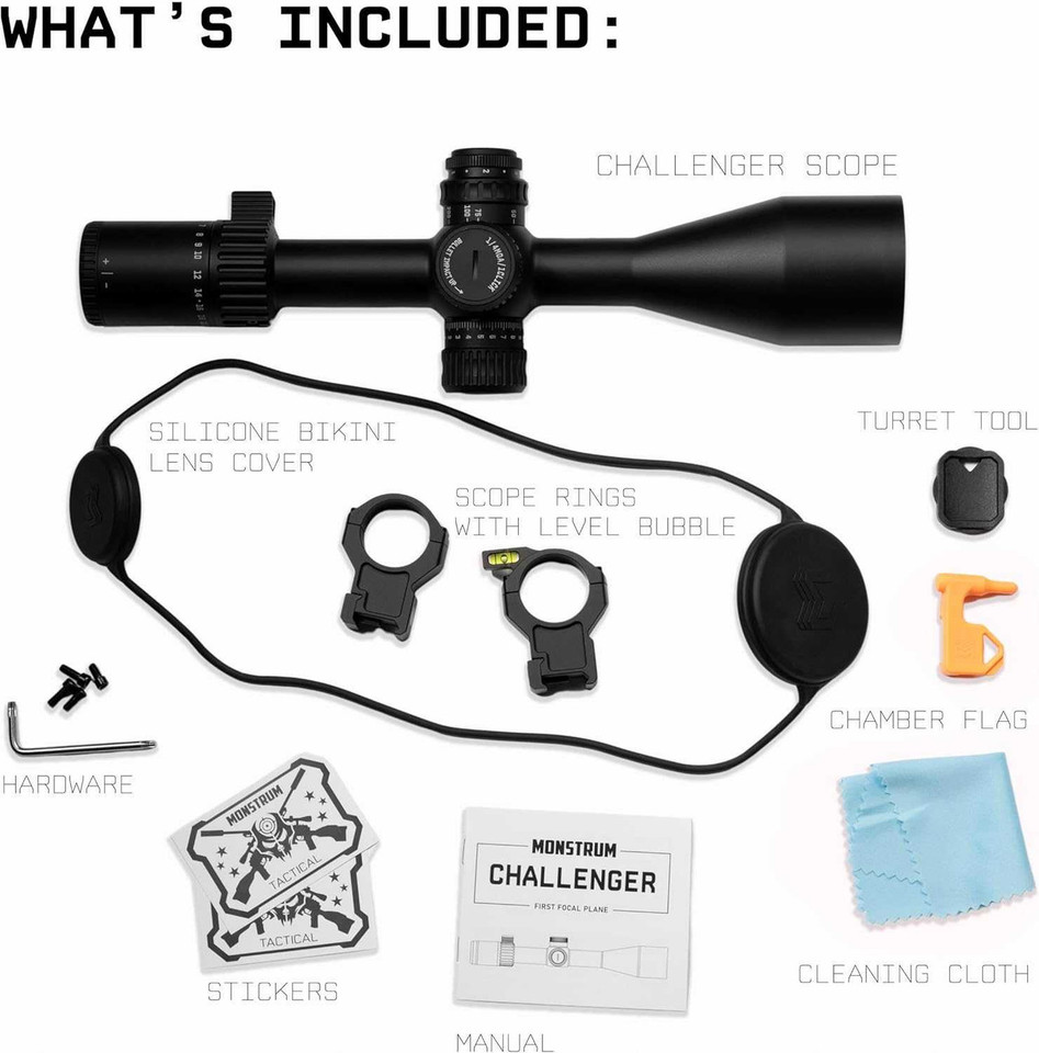 Challenger 3-18x50 FFP Scope with Zero Stop