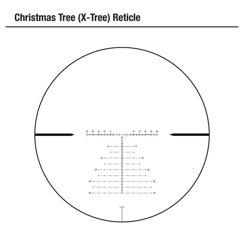 Hornet 4-16x50 FFP rifle scope with First Focal Plane reticle.