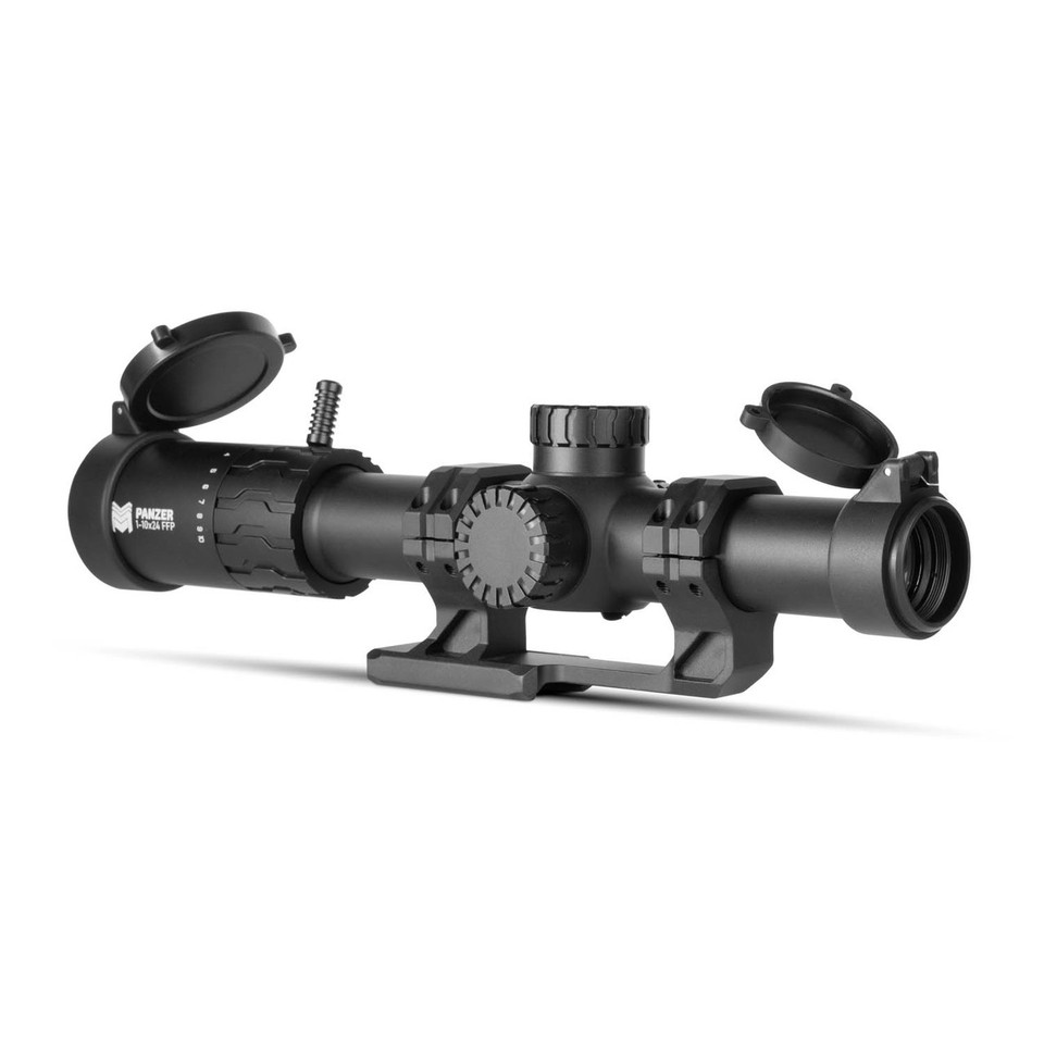 Panzer 1-10x24 FFP LPVO scope with ED glass.