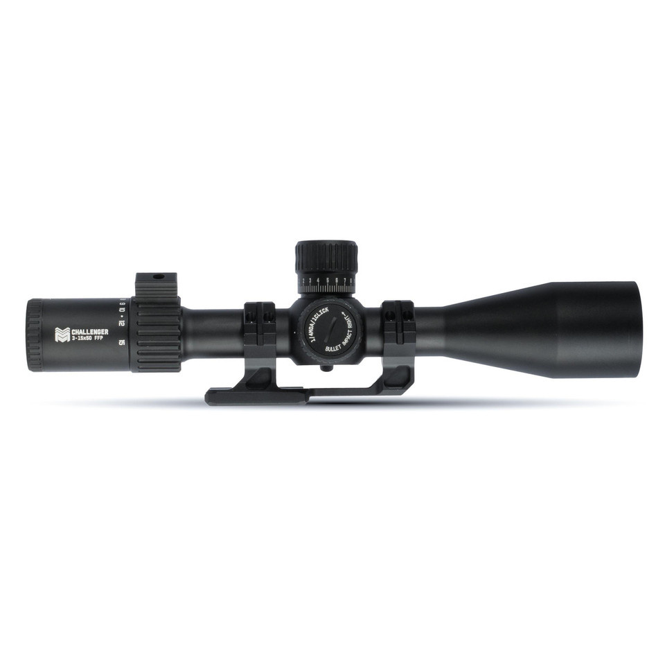 Hornet 6-24x50 FFP rifle scope with First Focal Plane reticle.