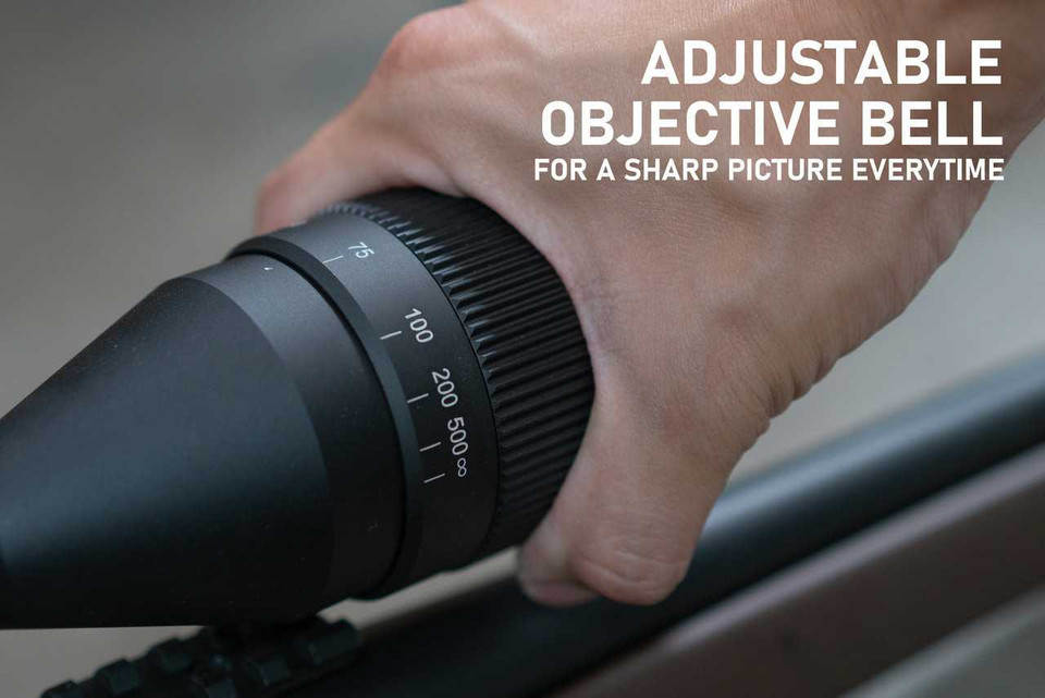 Guardian 6-18x50 AO SFP scope with Adjustable Objective and Second Focal Plane reticle.