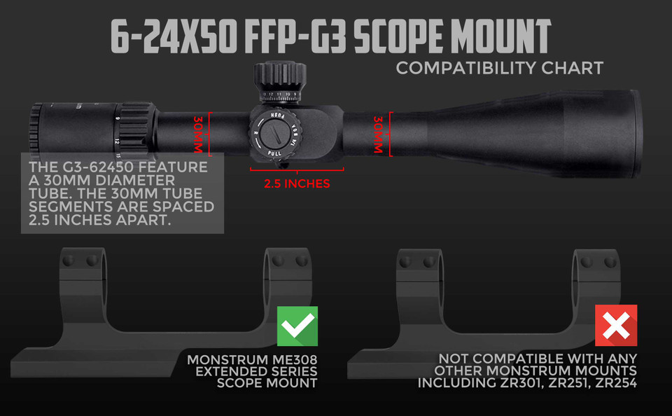 G3 6-24x50 FFP Rifle Scope