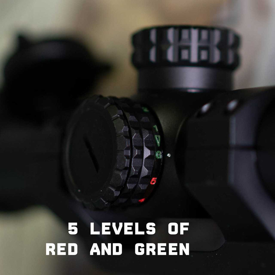 Ladon 1-6x24 LPVO scope with Second Focal Plane reticle and integrated Ghost Piggyback Red Dot sight.
