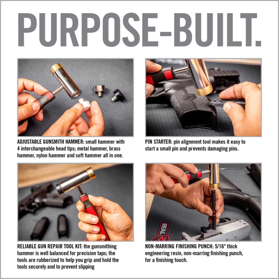 Real Avid Accu-Punch Hammer Brass and Steel Punch Roll Pin Install & Removal Kit.