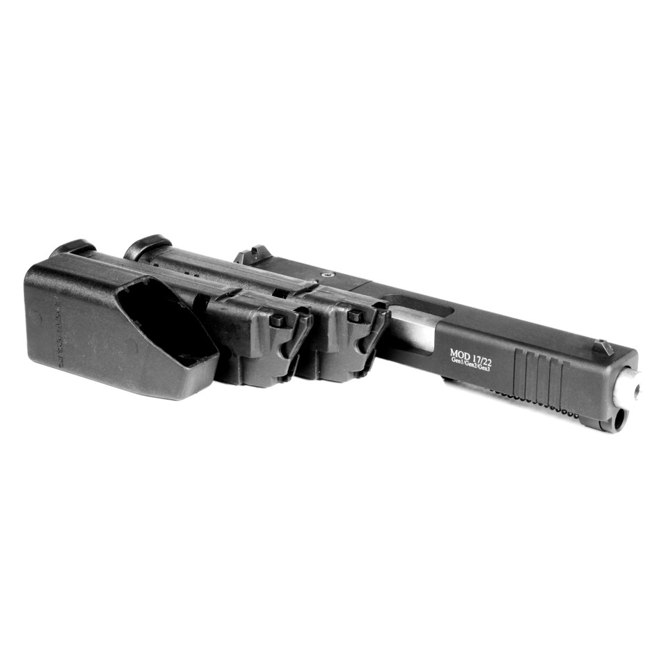 Advantage Arms 17-22G3-MOD-CA conversion kit converts Glock 17/22 Gen3 to 22 LR. Optics-ready, 4.49” barrel, includes two 10-rd mags, range bag, CA compliant model, 1-yr warranty.