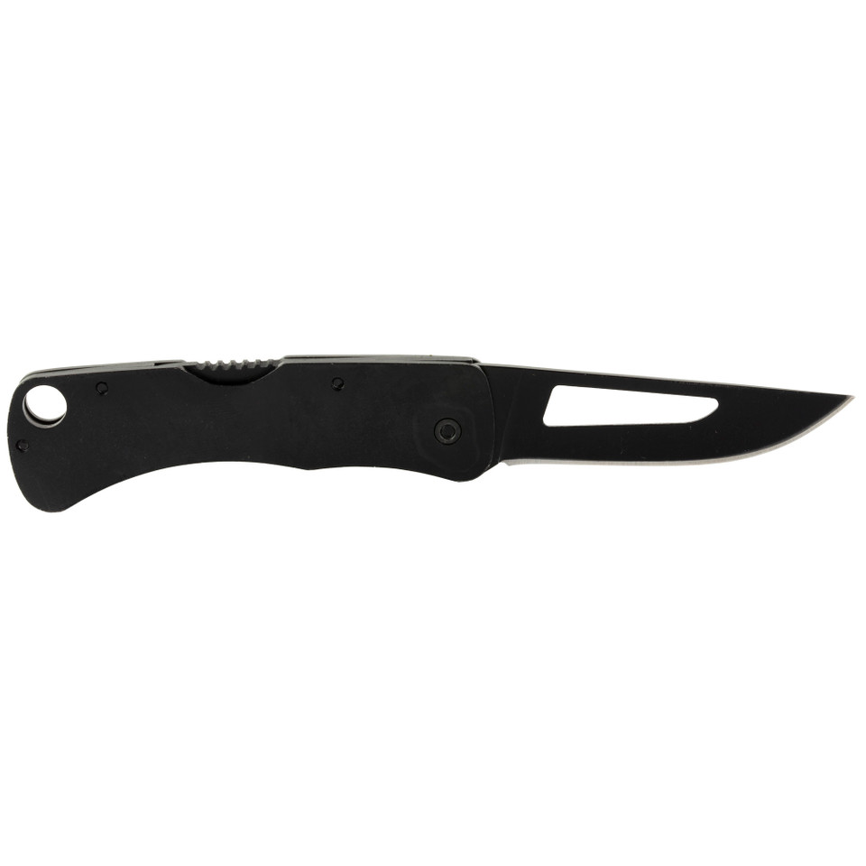 SOG Twitch III blackout assisted opening folding knife with 154CM steel blade.