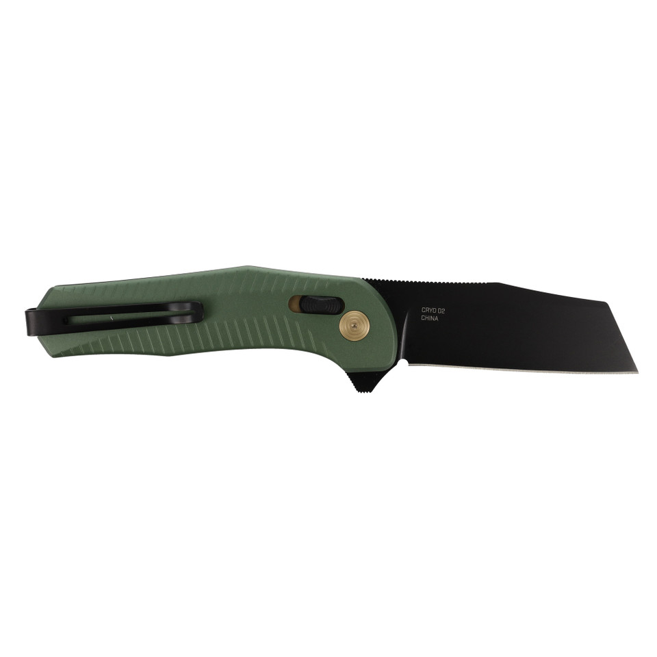 SOG Diverge XR Forest Green sheepsfoot folding knife with D2 steel blade.