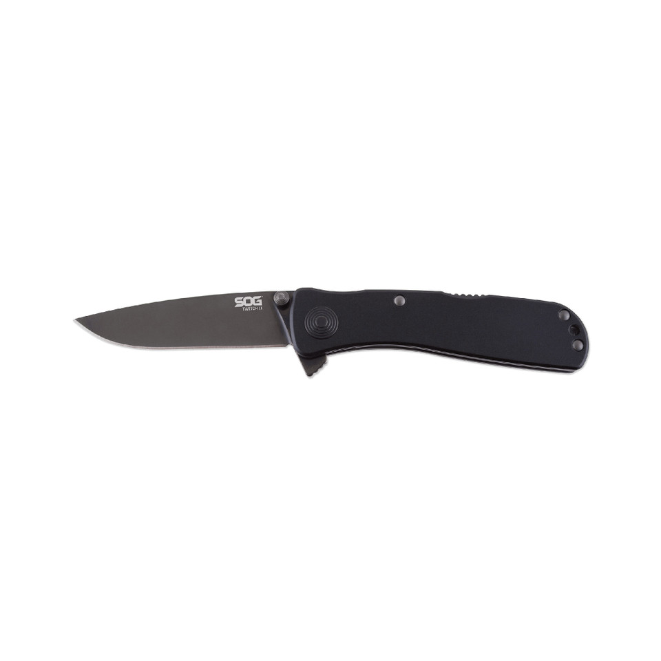 SOG Twitch II black limited edition assisted opening pocket knife.