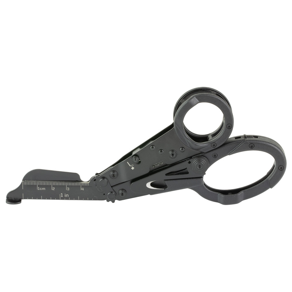 SOG ParaShears black rescue multi-tool with shears, strap cutter, and glass breaker.